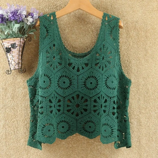 Sleevless Crochet Vest