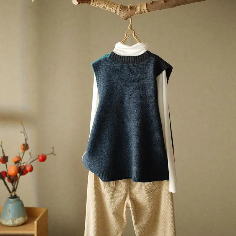 Retro Knitted Vest Cardigan Autumn/Winter