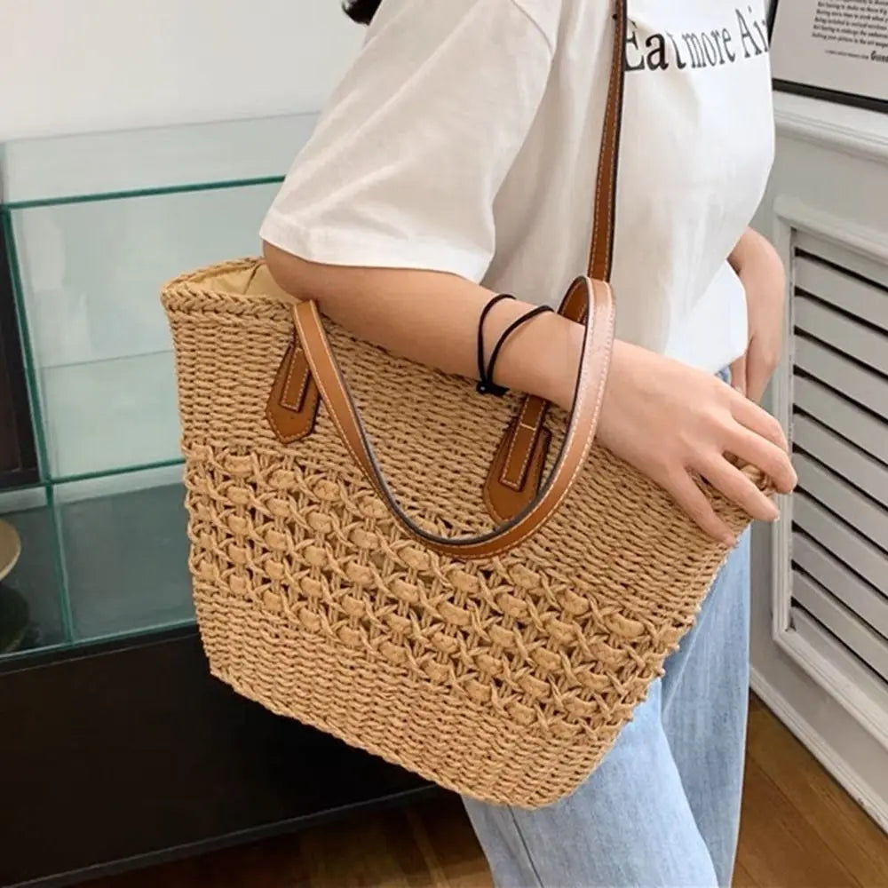 Wicker Woven Shoulder Bag