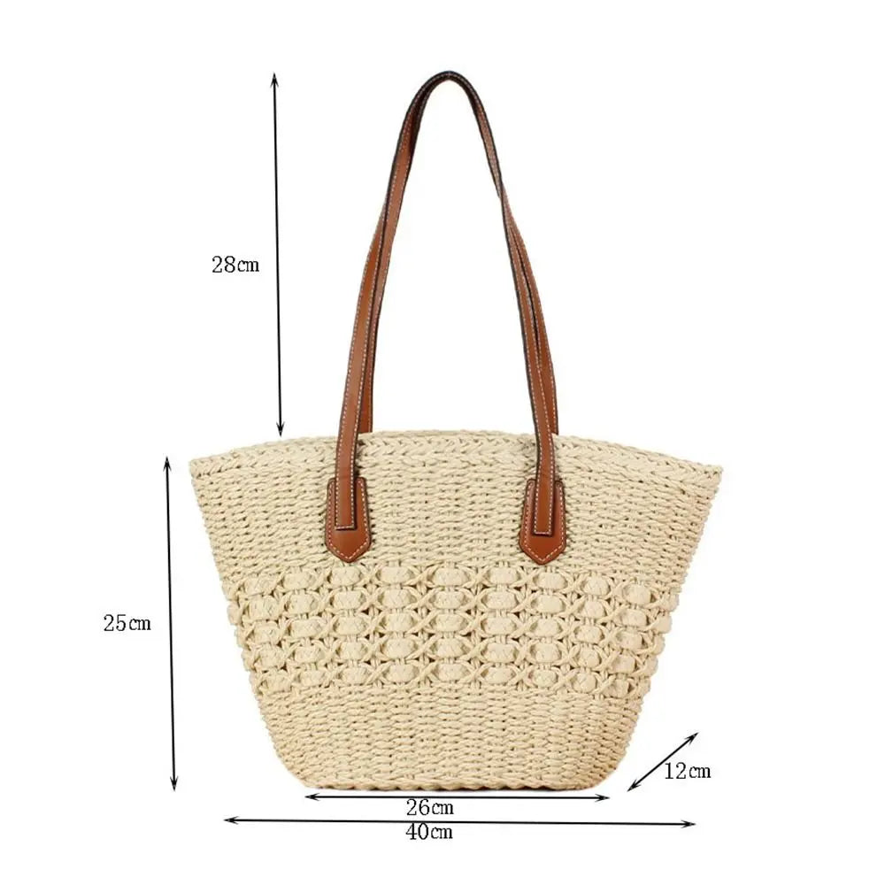 Wicker Woven Shoulder Bag