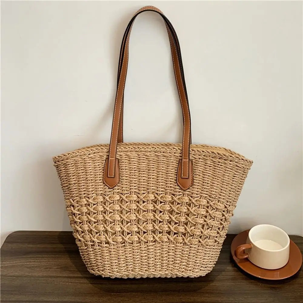 Wicker Woven Shoulder Bag